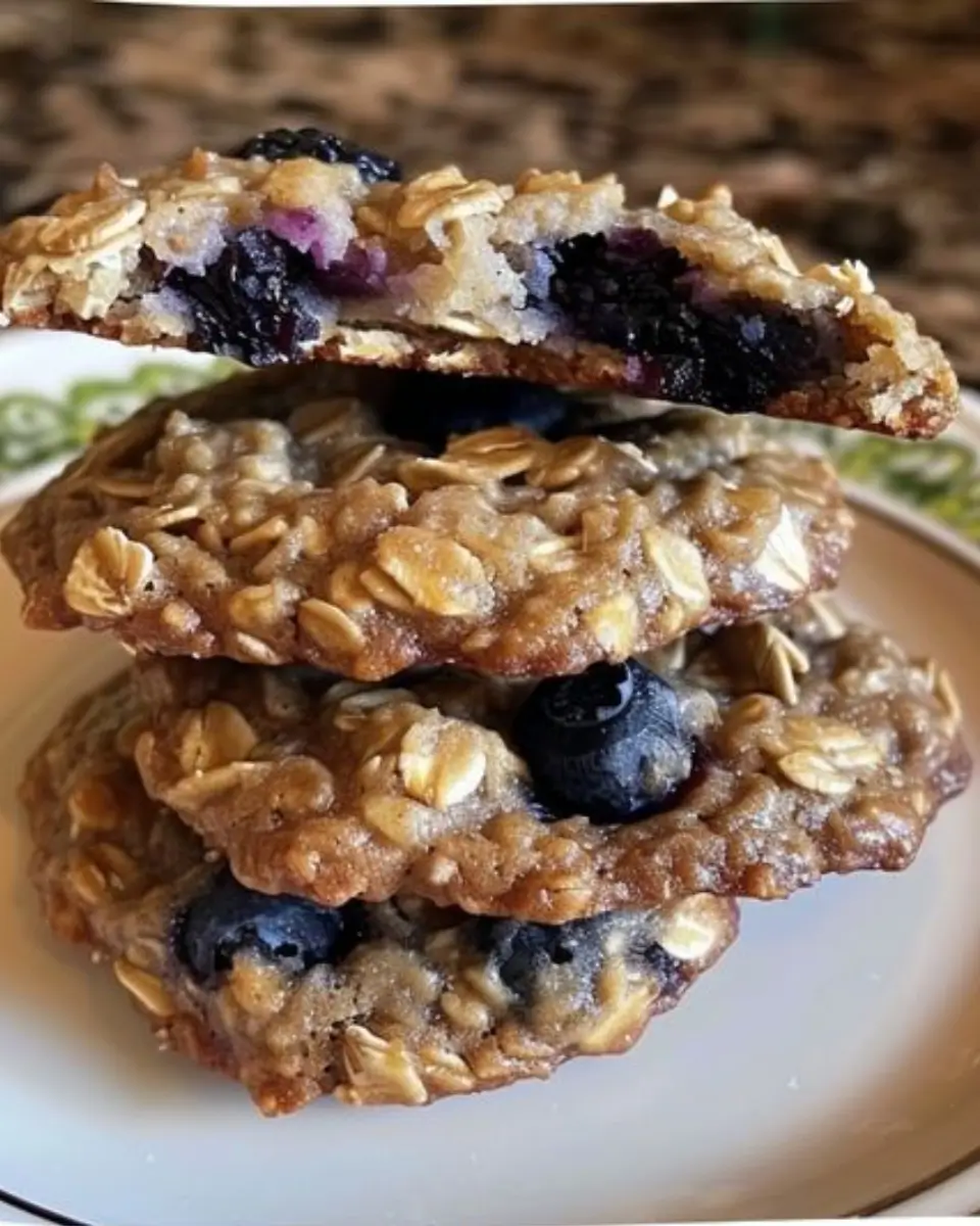 Banana Blueberry Oatmeal Cookies 8