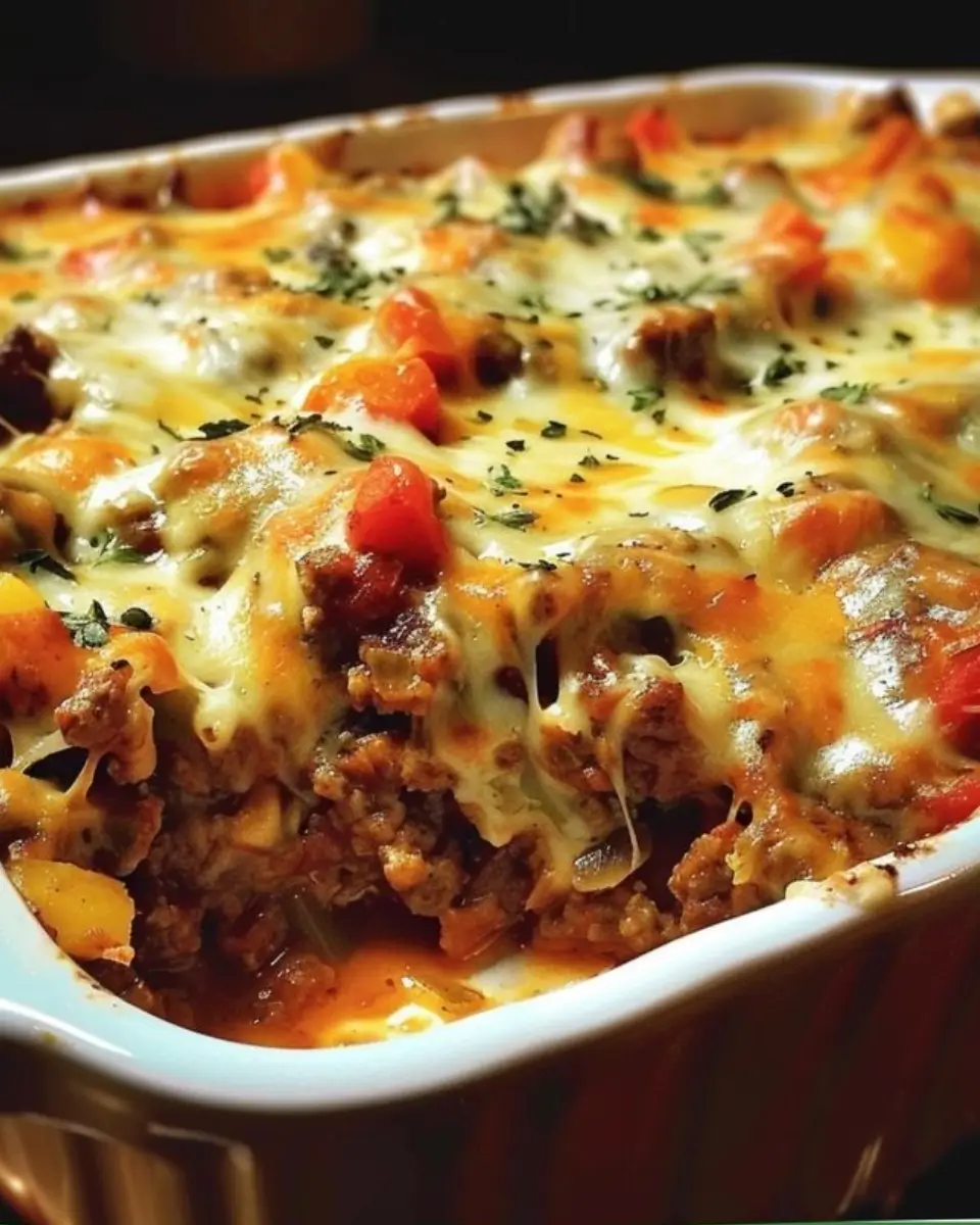 Cheesy Beef and Noodle Casserole 1