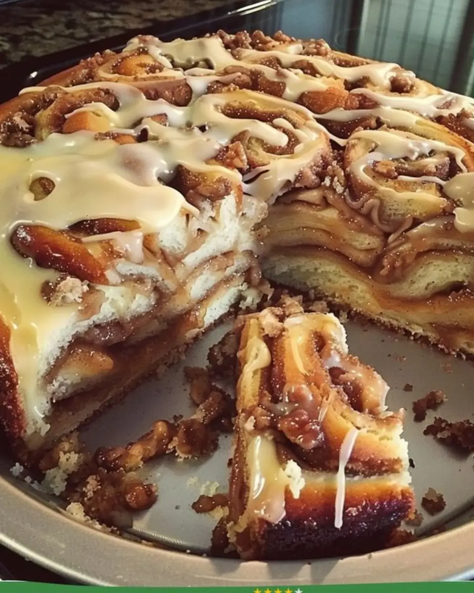 Cinnabon Cinnamon Roll Cake 6