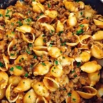 Creamy Beef and Shells 2 Creamy Beef and Shells