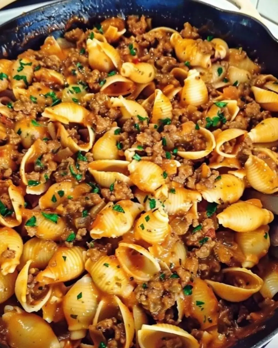 Creamy Beef and Shells 2