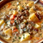 Creamy Potato Hamburger Soup 2 Creamy Potato Hamburger Soup