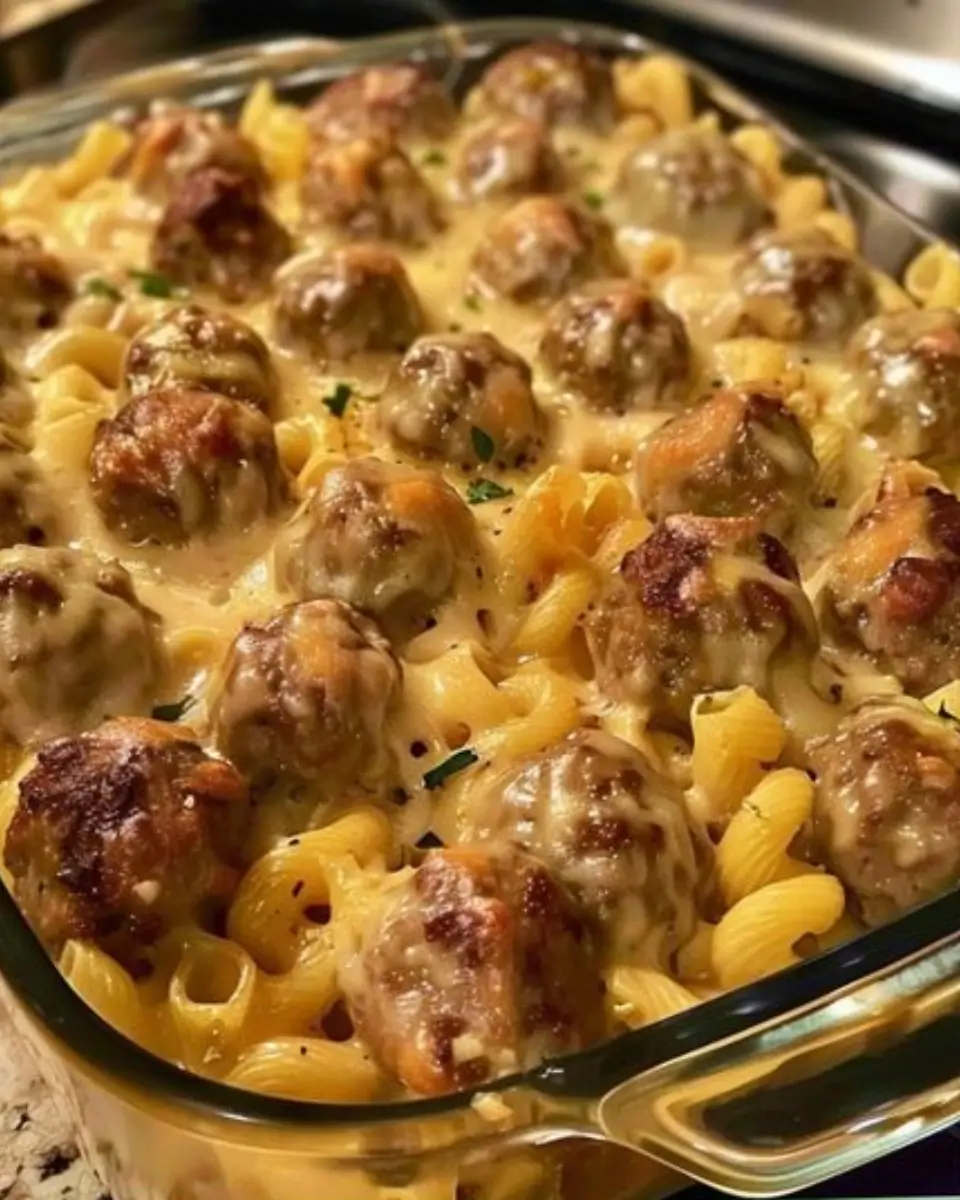 Creamy Swedish Meatball Noodle Bake 1