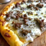 Sausage Gravy Breakfast Pizza 2 Sausage Gravy Breakfast Pizza