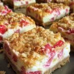 Rhubarb Cheesecake Squares 2 Rhubarb Cheesecake Squares