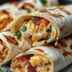 Cheesy Garlic Chicken Wraps 2 Cheesy Garlic Chicken Wraps