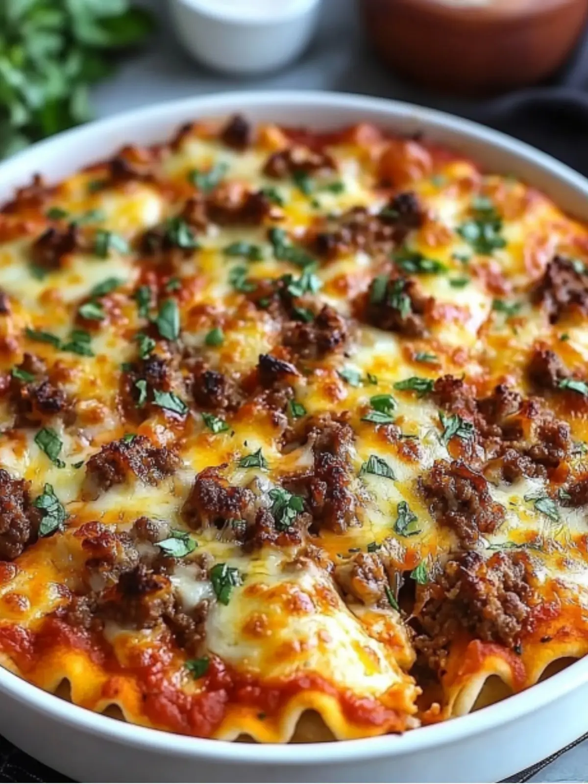 Cheesy Beef Pizza Casserole 3