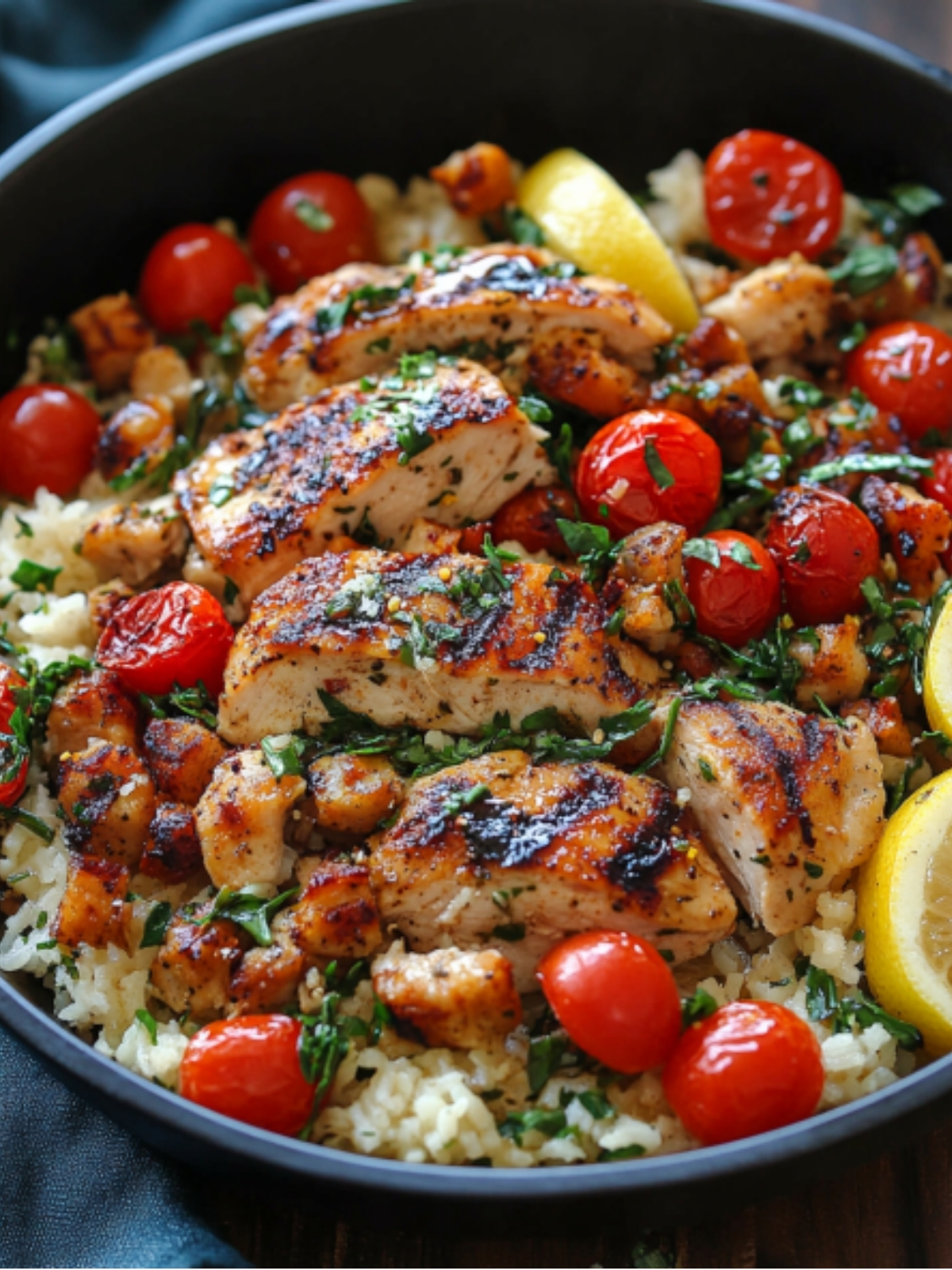 Greek Chicken and Lemon Rice