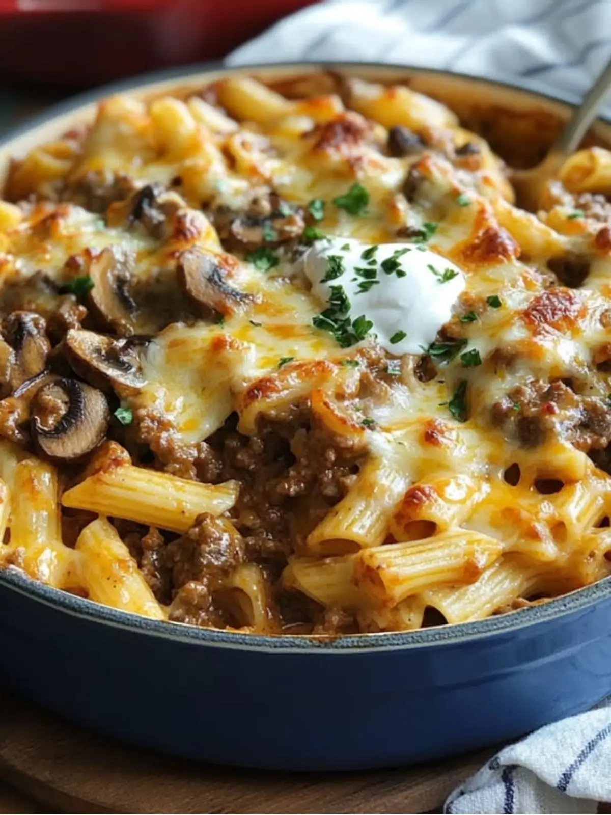 Beef Stroganoff Pasta Bake