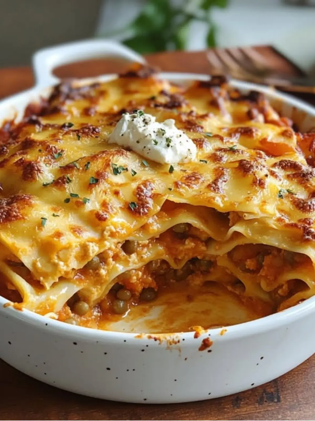 One-Pan Vegetarian Lentil and Pumpkin Lasagne