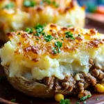Easy Shepherd's Pie Stuffed Potatoes 2 Shepherd’s Pie Stuffed Potatoes