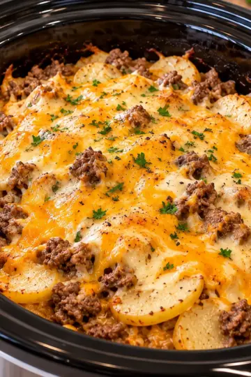 Cheesy Hamburger Potato Casserole for Comforting Meals — featured
