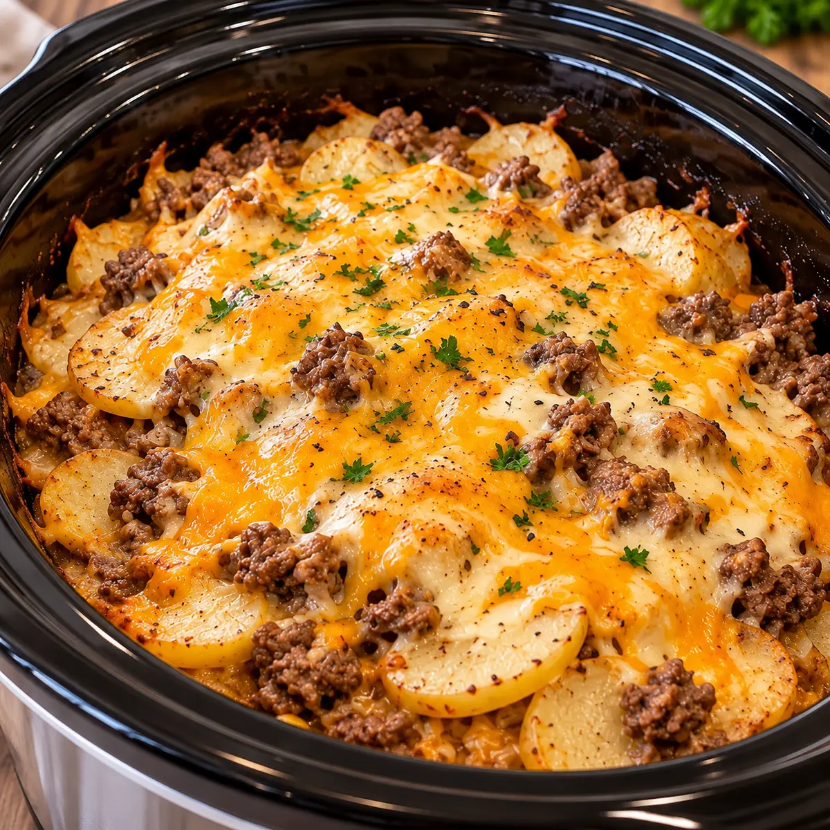 Cheesy Hamburger Potato Casserole for Comforting Meals — featured
