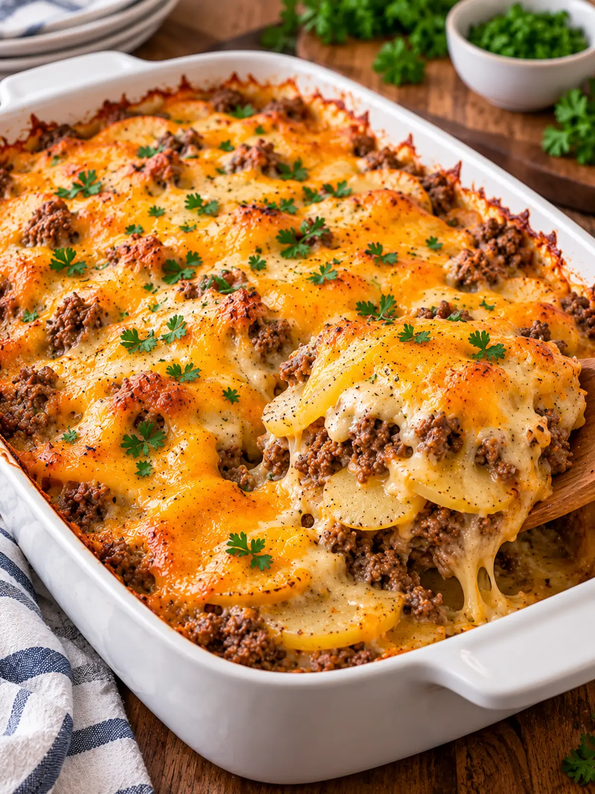 Cheesy Hamburger Potato Casserole for Comforting Meals — final image
