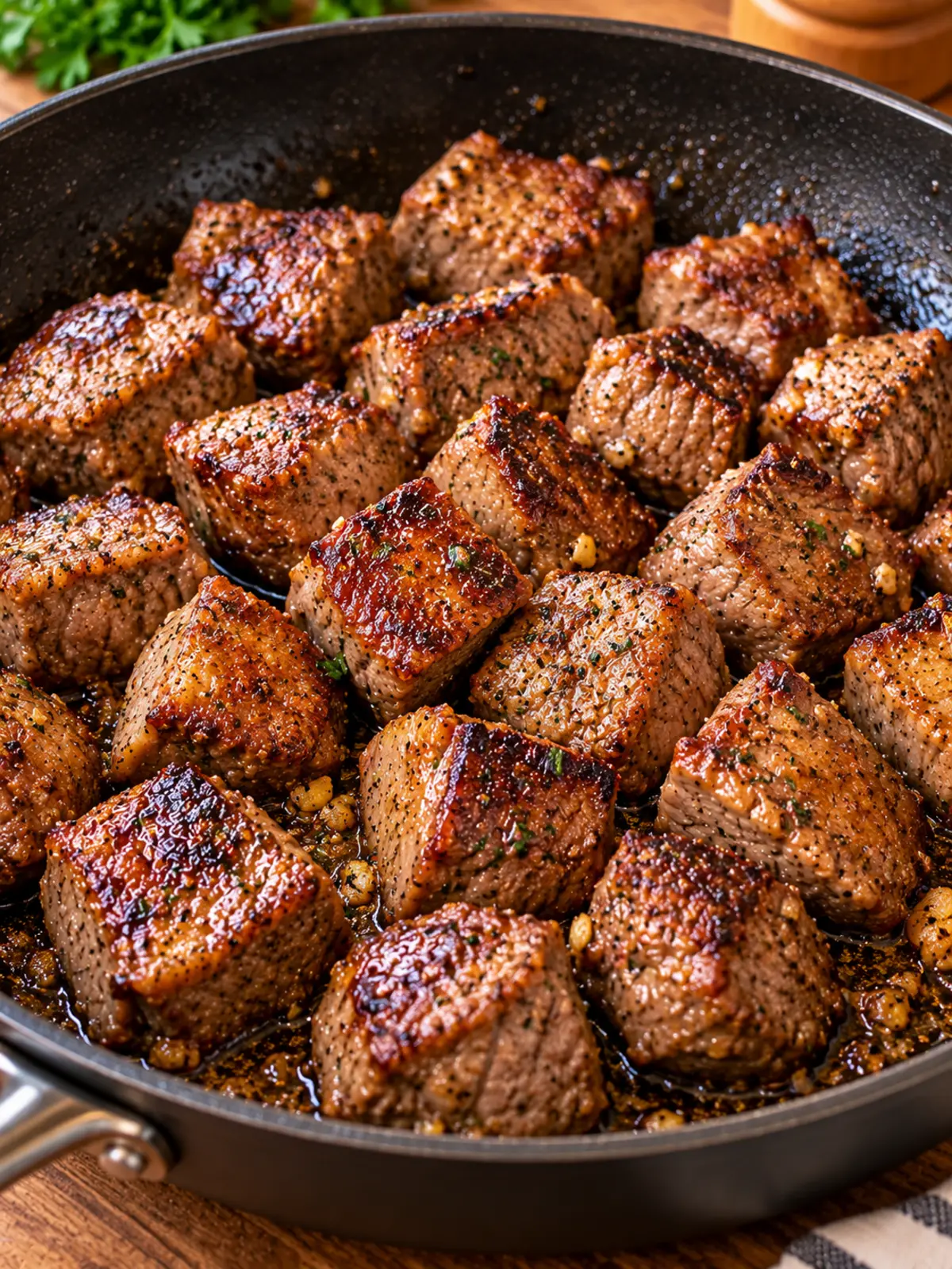 Crockpot Garlic Butter Steak with Loaded Bacon Potatoes — process